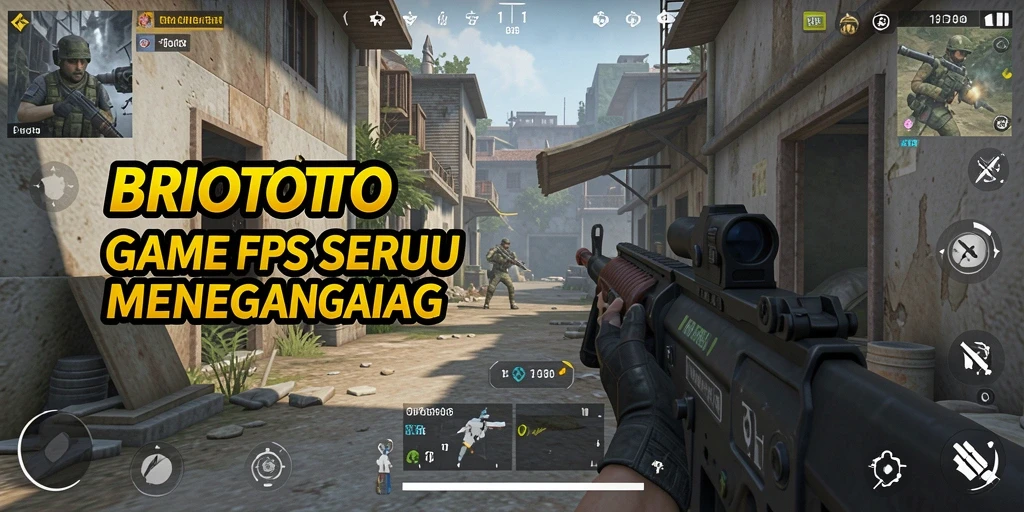 Tampilan screenshot BRIOTOTO dengan aksi menegangkan di medan perang.
