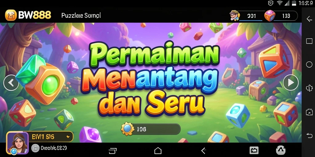 Tampilan gameplay BW888 yang menarik dan penuh tantangan Puzzle.