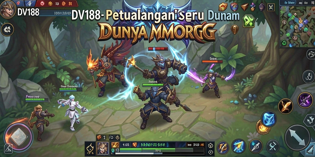 Tampilan aksi seru dalam dunia MMORPG DV188.