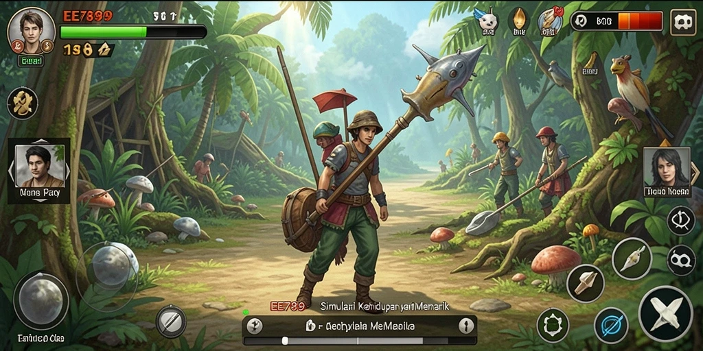 Tampilan gameplay menarik dari EE789 yang menunjukkan simulasi kehidupan.