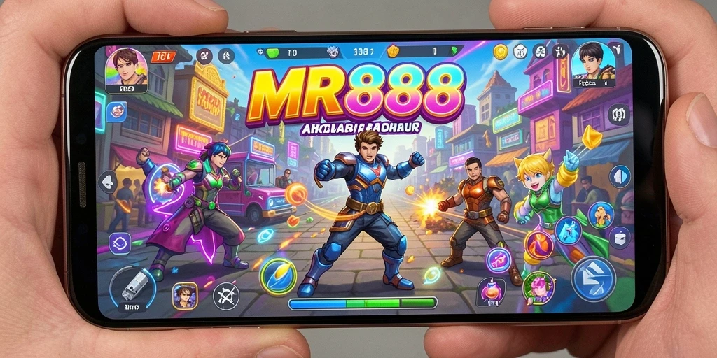 Tangkapan layar MR888 memperlihatkan aksi seru dalam permainan Arcade.