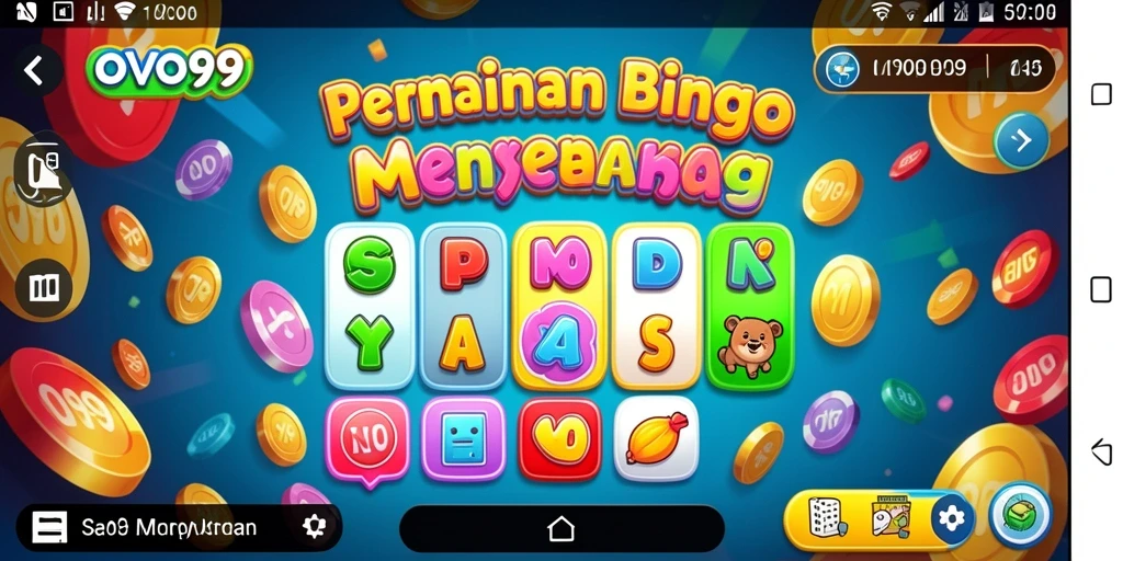 Tampilan gameplay seru aplikasi OVO99 dalam permainan Bingo.