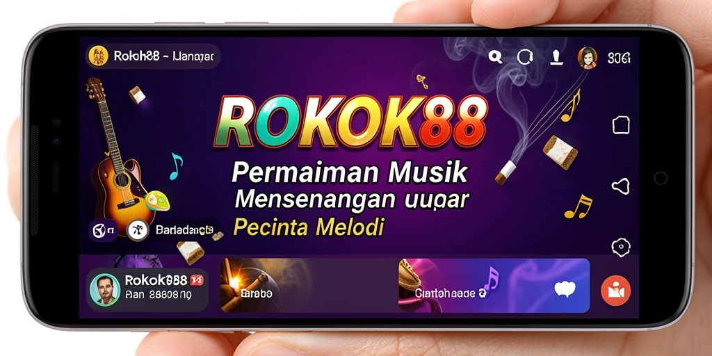 Screenshot gameplay ROKOK88 yang menunjukkan pengalaman bermain musik yang seru.