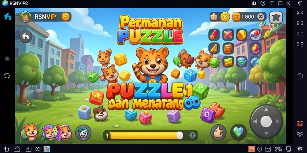 Screenshot gameplay RSNVIP8 menampilkan tantangan puzzle yang menarik dan interaktif.