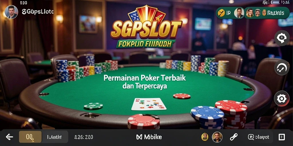 Tampilan gameplay seru di SGPSLOT saat bermain Poker.